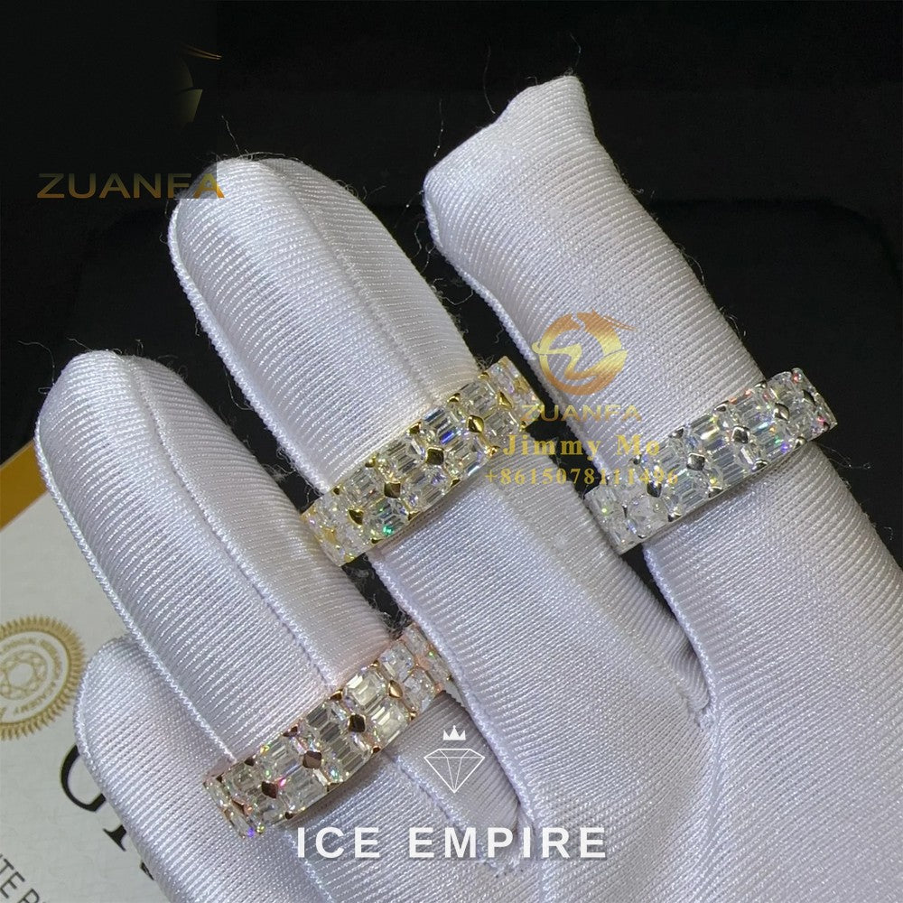 Iced Out 925 Silver Moissanite Ring