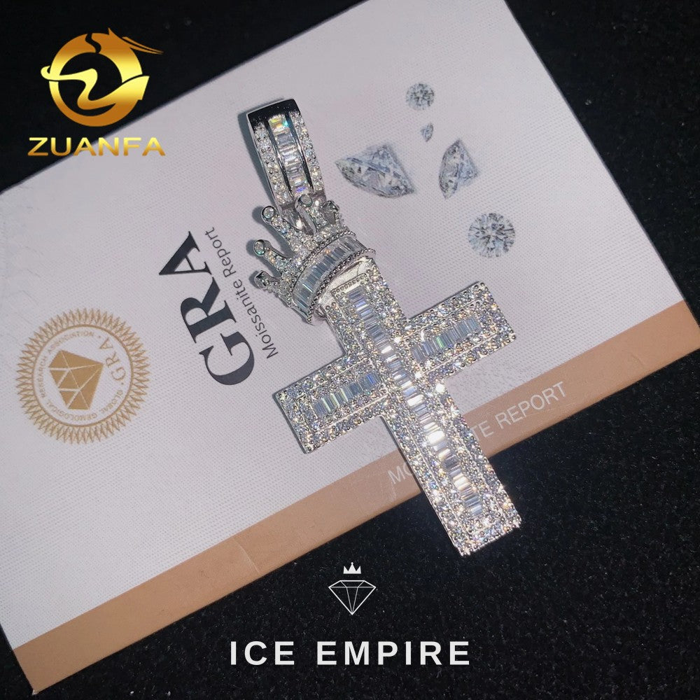 Iced Out Baguette 925 Silver Moissanite Ring