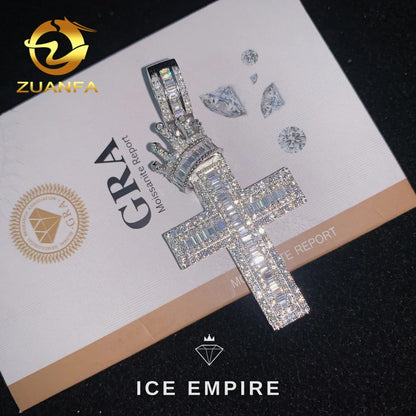 Iced Out Baguette 925 Silver Moissanite Ring