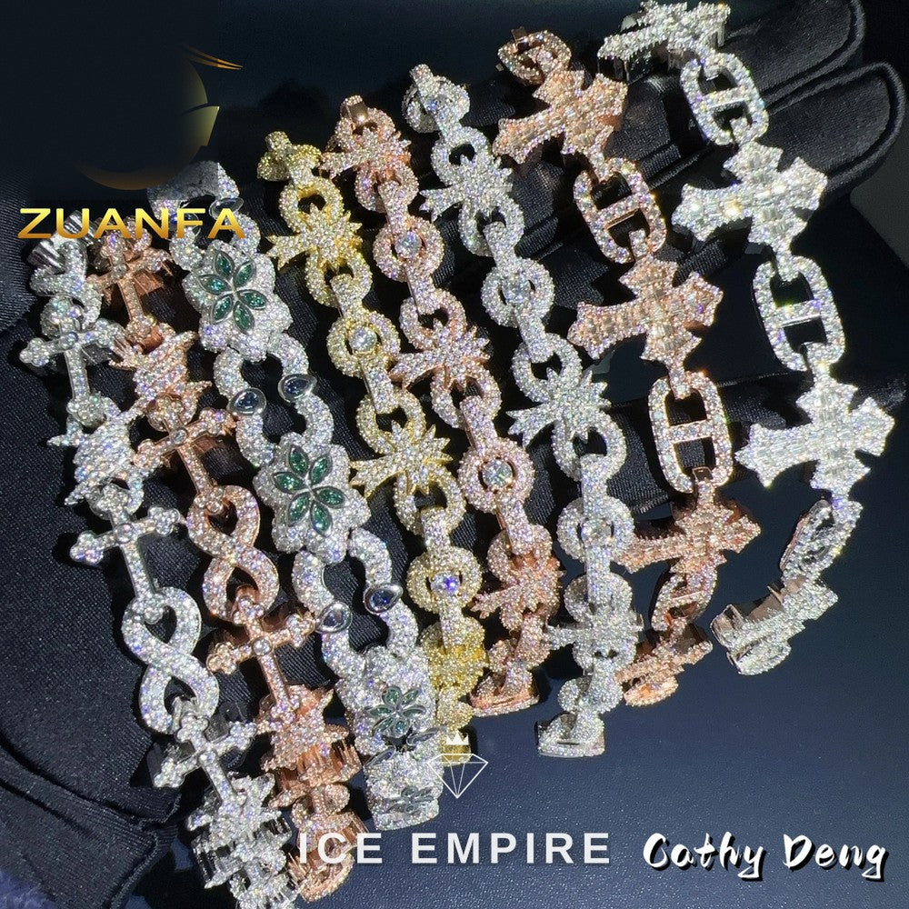 Iced Out Rose Gold Plated Moissanite Cuban Chain