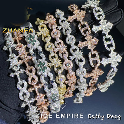 Iced Out Rose Gold Plated Moissanite Cuban Chain