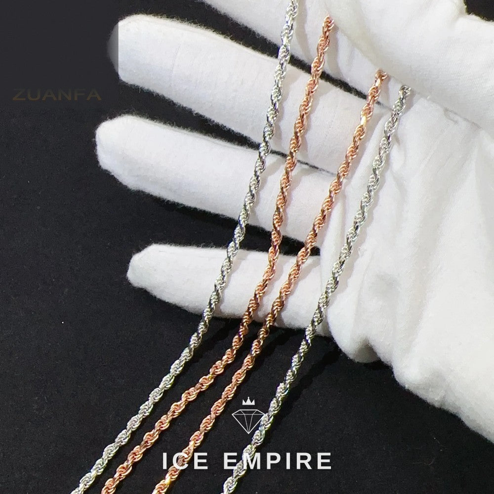 Iced Out Rose Gold Plated Cuban Chain