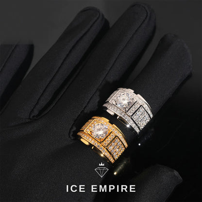 Iced Out 925 Silver Moissanite Ring