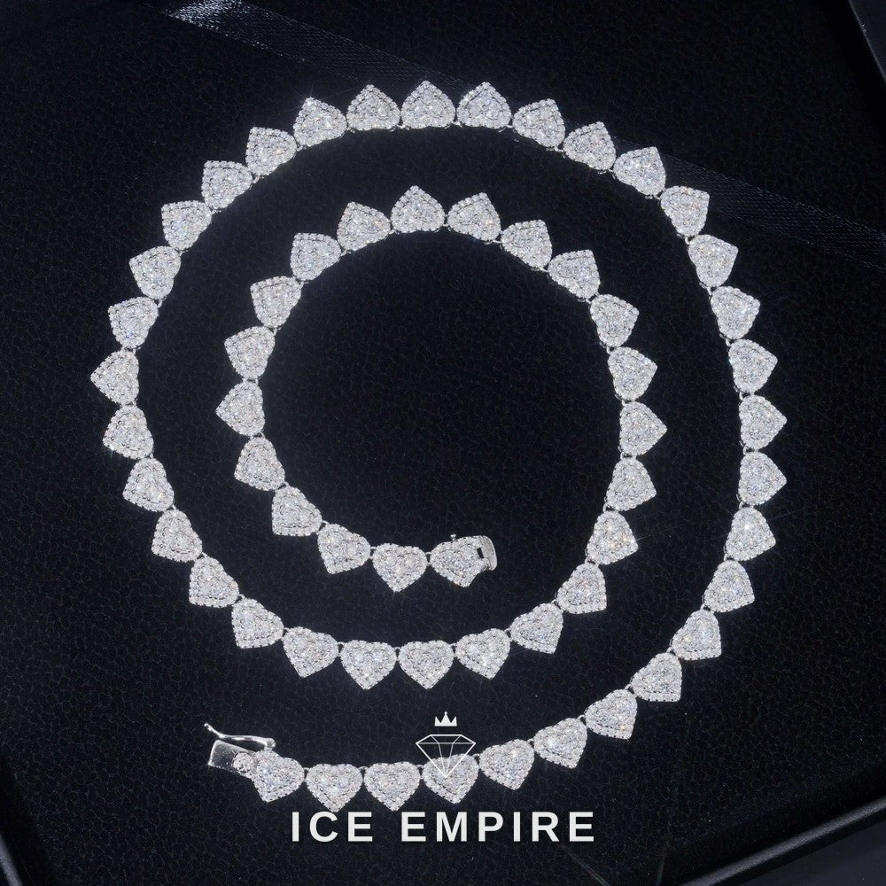 Iced Out 925 Silver Moissanite Cuban Chain