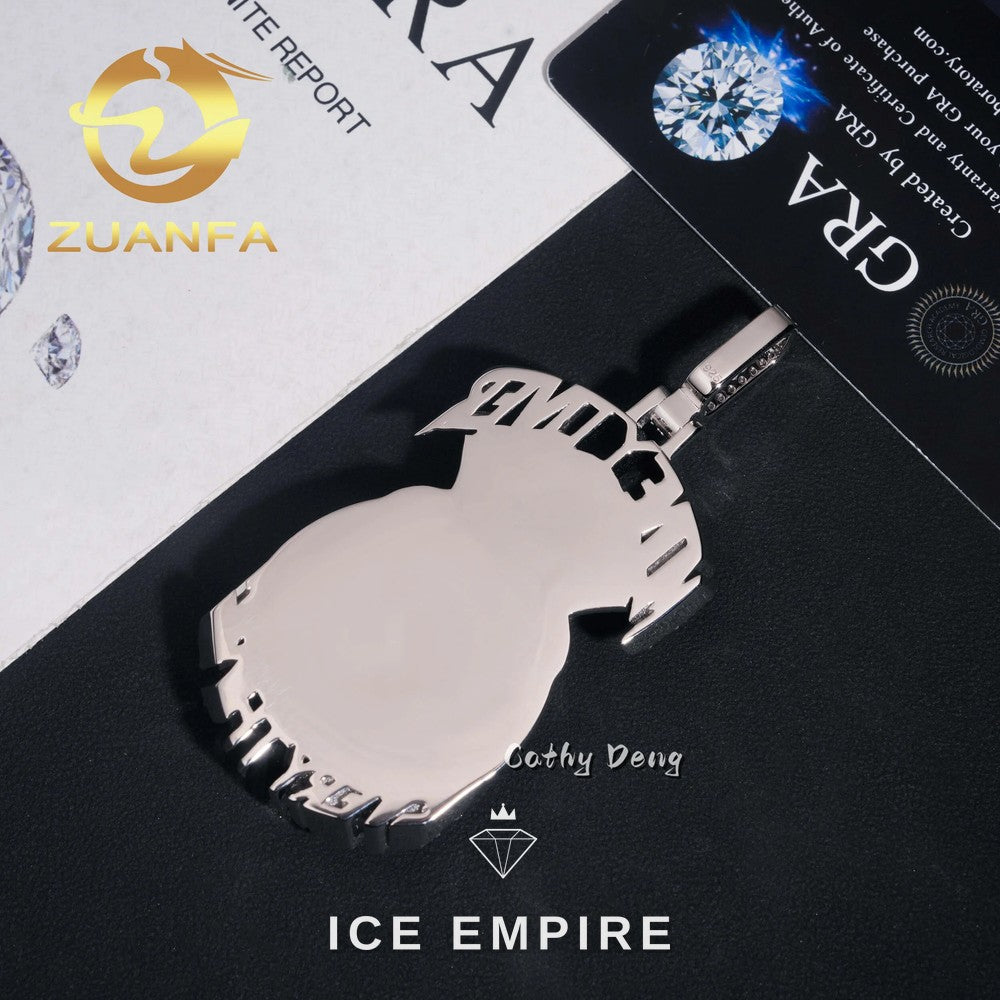Iced Out Baguette Rose Gold Plated Pendant