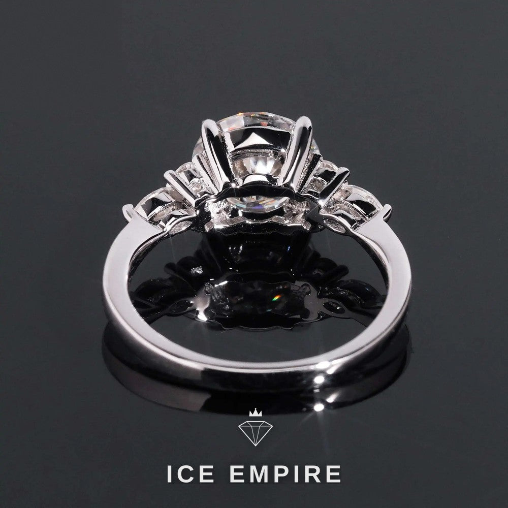 Iced Out 18K Gold Moissanite Wedding Band