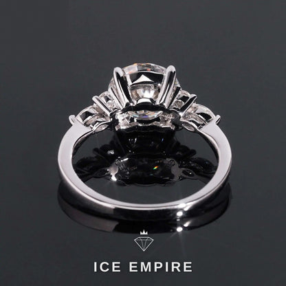 Iced Out 18K Gold Moissanite Wedding Band