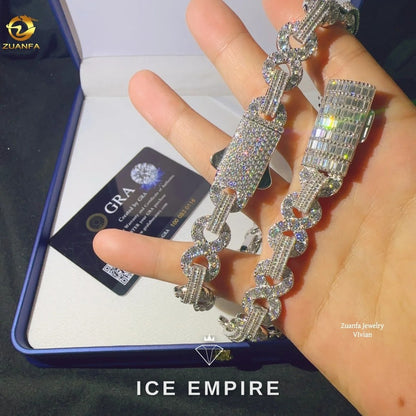 Iced Out Rose Gold Plated Moissanite Cuban Chain
