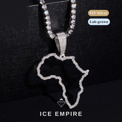 Iced Out Cross Gold Plated Lab Grown Diamond Pendant