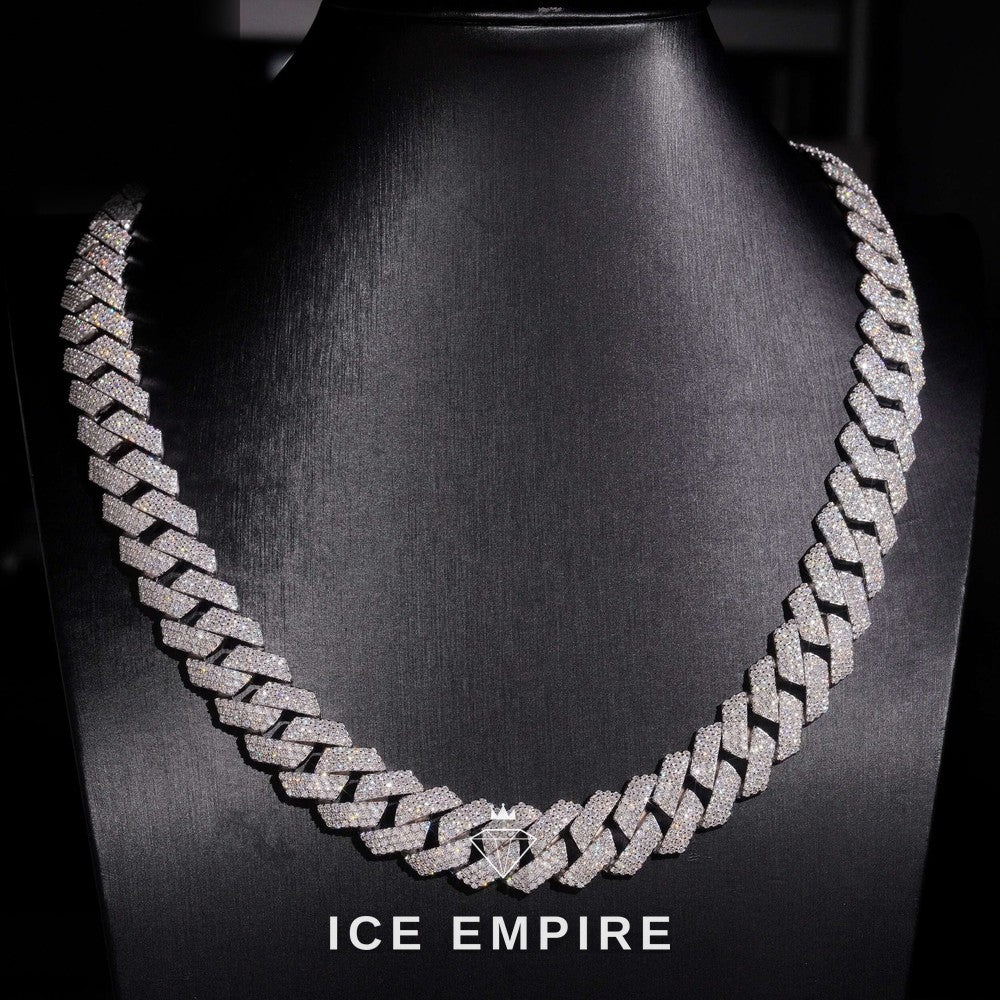 Iced Out Rose Gold Plated Moissanite Cuban Chain