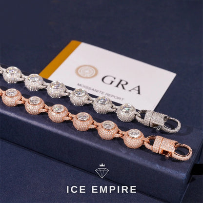 Iced Out 925 Silver Moissanite Cuban Chain