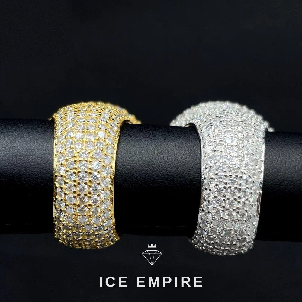 Iced Out Rose Gold Plated Moissanite Ring