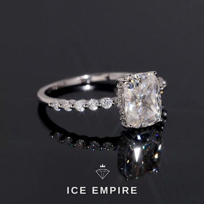 Iced Out Rose Gold Plated Moissanite Wedding Band