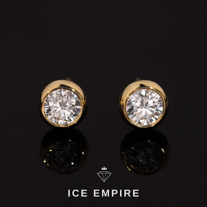 Iced Out 18K Gold Lab Grown Diamond Earrings