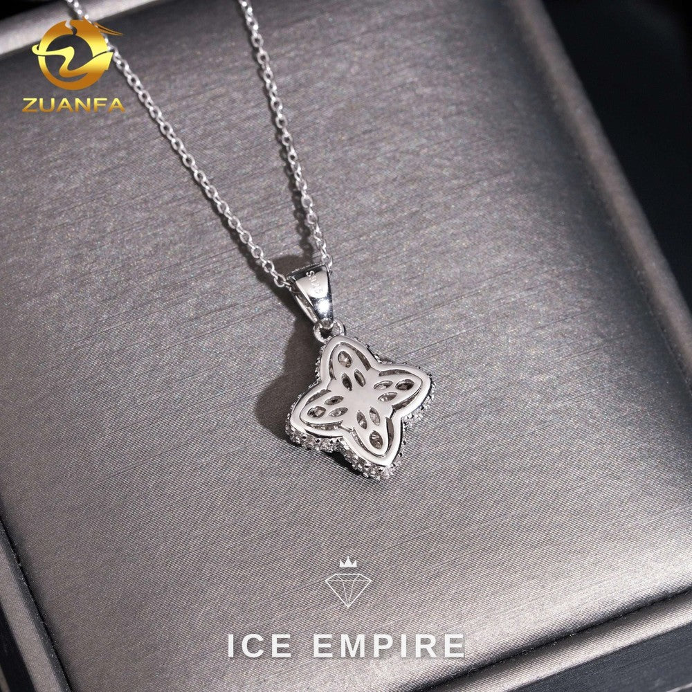 Iced Out 925 Silver Pendant