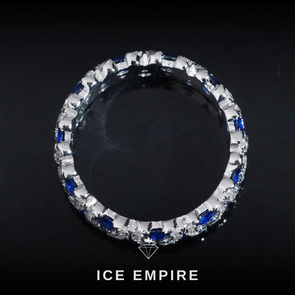 Iced Out 925 Silver Moissanite Engagement Ring
