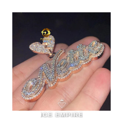 Iced Out 925 Silver Moissanite Pendant