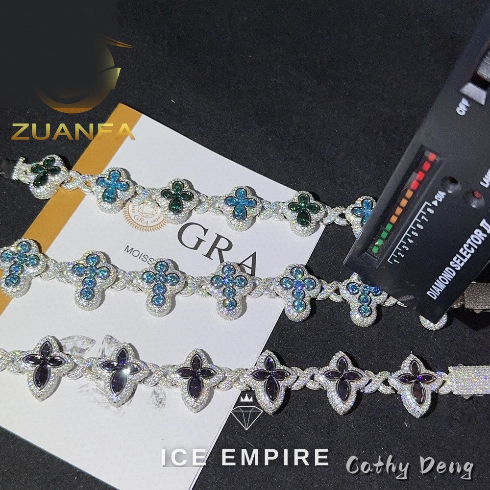 Iced Out Rose Gold Plated Moissanite Cuban Chain