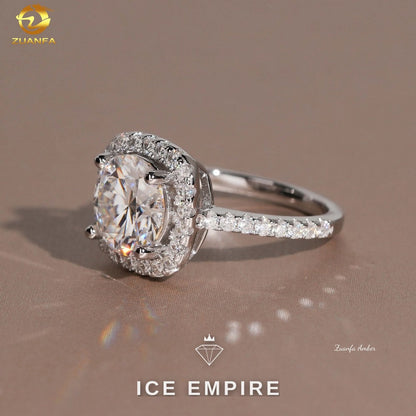 Iced Out Gold Plated Moissanite Wedding Band