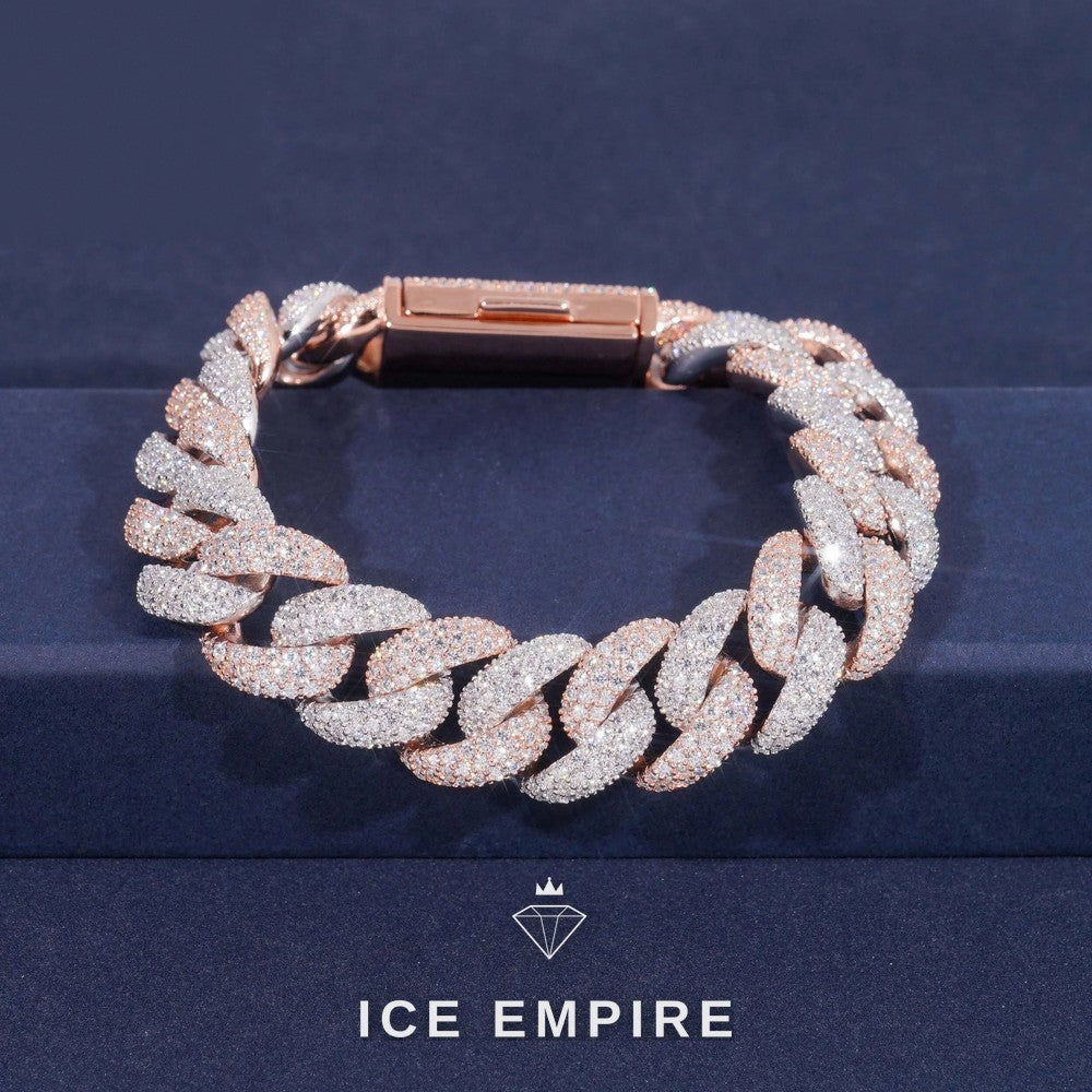 Iced Out 925 Silver Moissanite Cuban Chain