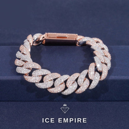 Iced Out 925 Silver Moissanite Cuban Chain