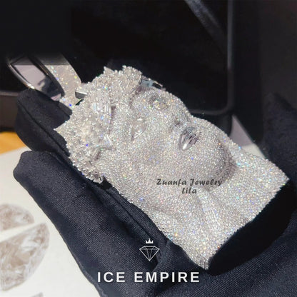 Iced Out 925 Silver Moissanite Pendant