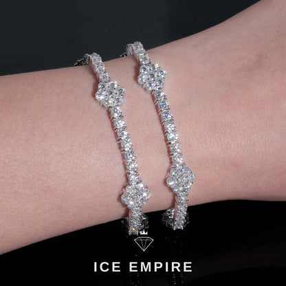 Iced Out 925 Silver Moissanite Tennis Chain