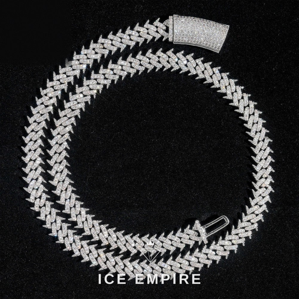 Iced Out Rose Gold Plated Moissanite Cuban Chain