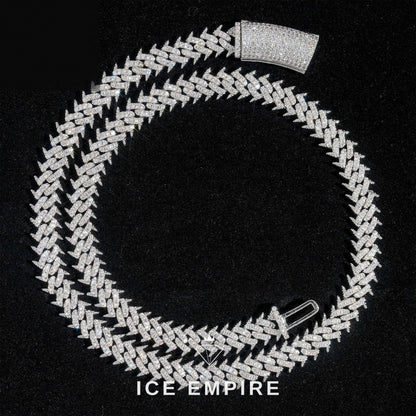 Iced Out Rose Gold Plated Moissanite Cuban Chain