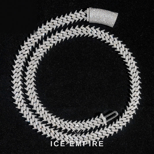 Iced Out Rose Gold Plated Moissanite Cuban Chain