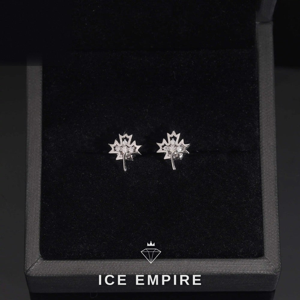 Iced Out Rose Gold Plated Moissanite Stud Earrings