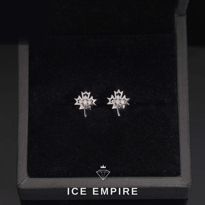 Iced Out Rose Gold Plated Moissanite Stud Earrings