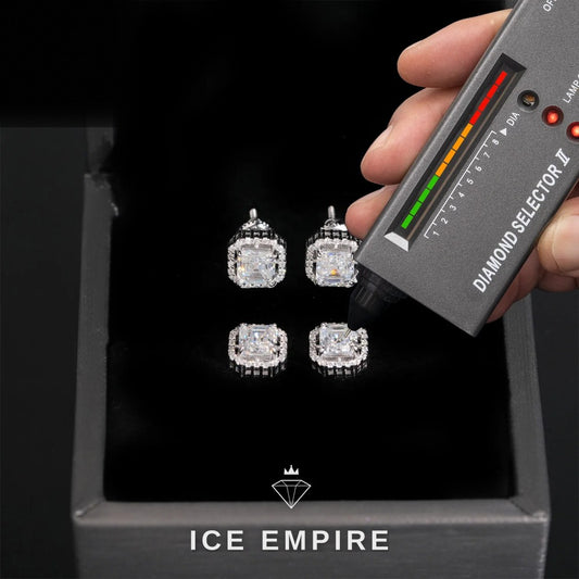 Iced Out Rose Gold Plated Moissanite Earrings
