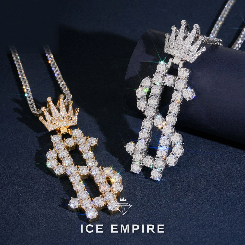 Iced Out 925 Silver Moissanite Pendant
