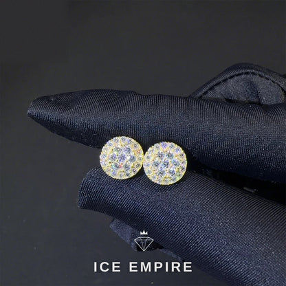 Iced Out Rose Gold Plated Moissanite Stud Earrings
