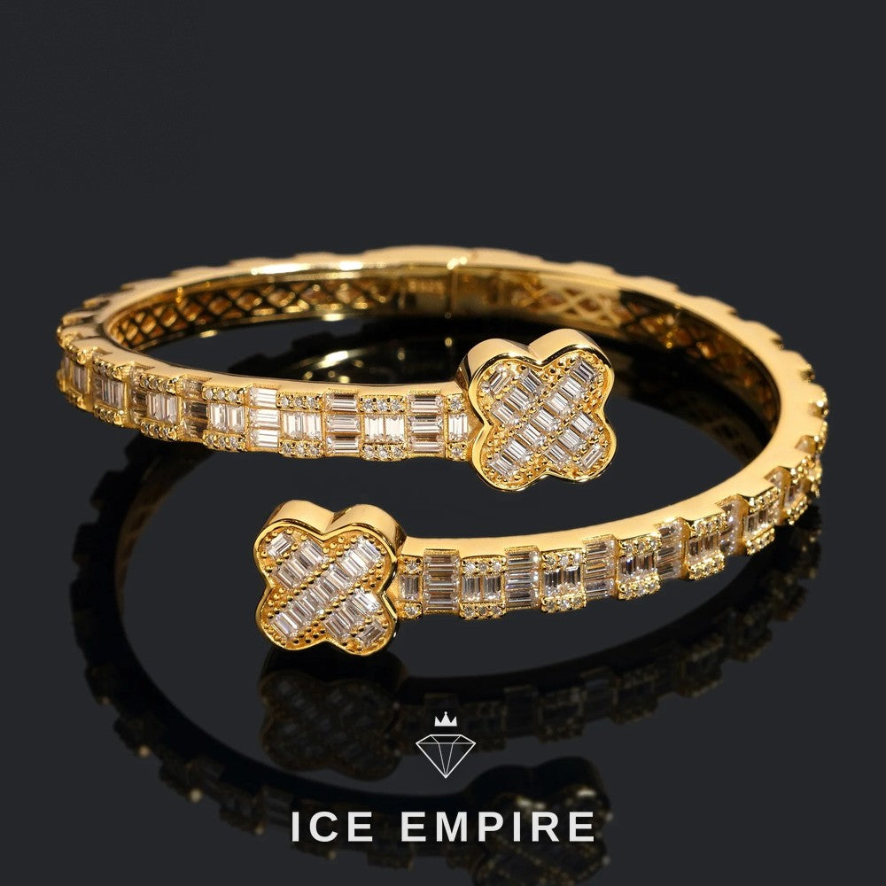 Iced Out Baguette Rose Gold Plated Moissanite Bracelet