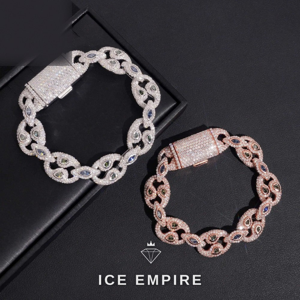 Iced Out Rose Gold Plated Moissanite Cuban Chain