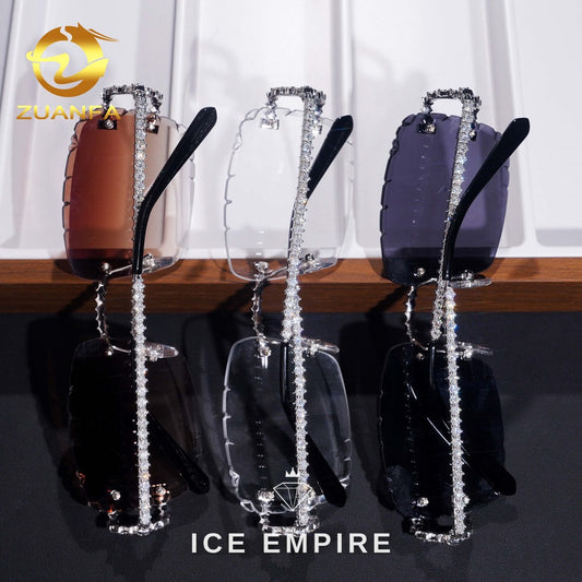 Iced Out 925 Silver Moissanite Glasses