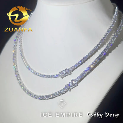 Iced Out Rose Gold Plated Moissanite Cuban Chain