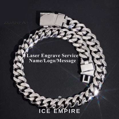 Iced Out Rose Gold Plated Moissanite Cuban Chain