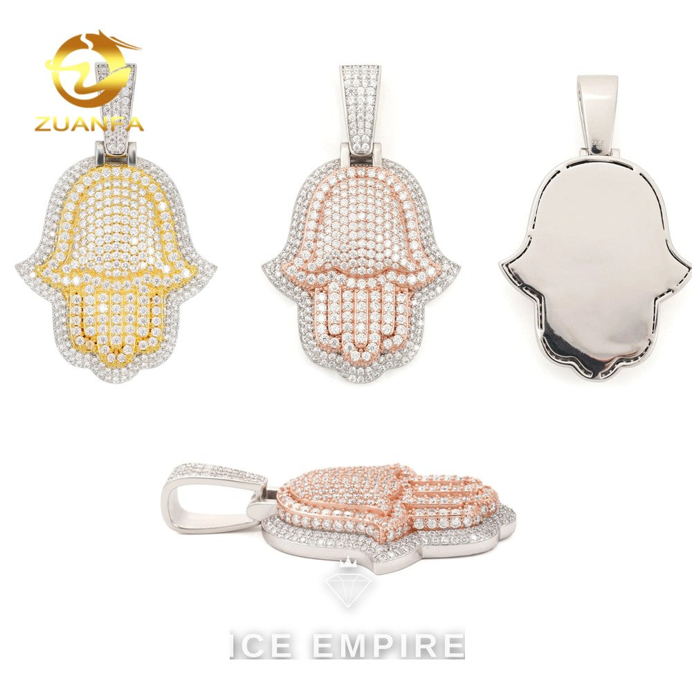 Iced Out 925 Silver Moissanite Pendant