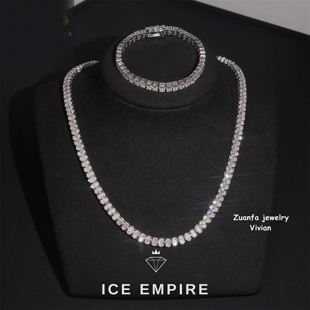 Iced Out Rose Gold Plated Moissanite Cuban Chain