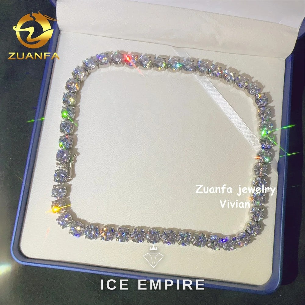 Iced Out 925 Silver Cuban Chain
