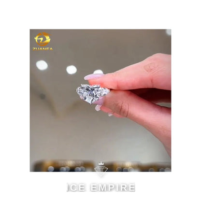 Iced Out Heart 18K Gold Lab Grown Diamond Engagement Ring