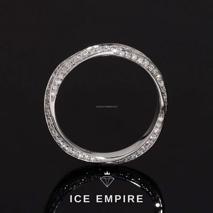 Iced Out Gold Plated Lab Grown Diamond Engagement Ring