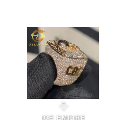 Iced Out 925 Silver Moissanite Ring