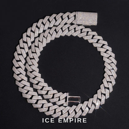 Iced Out Rose Gold Plated Moissanite Cuban Chain