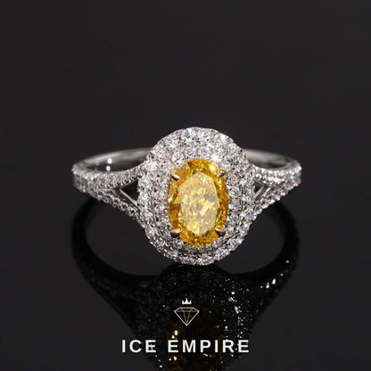 Iced Out 18K Gold Lab Grown Diamond Wedding Band
