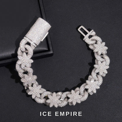 Iced Out 925 Silver Moissanite Cuban Chain