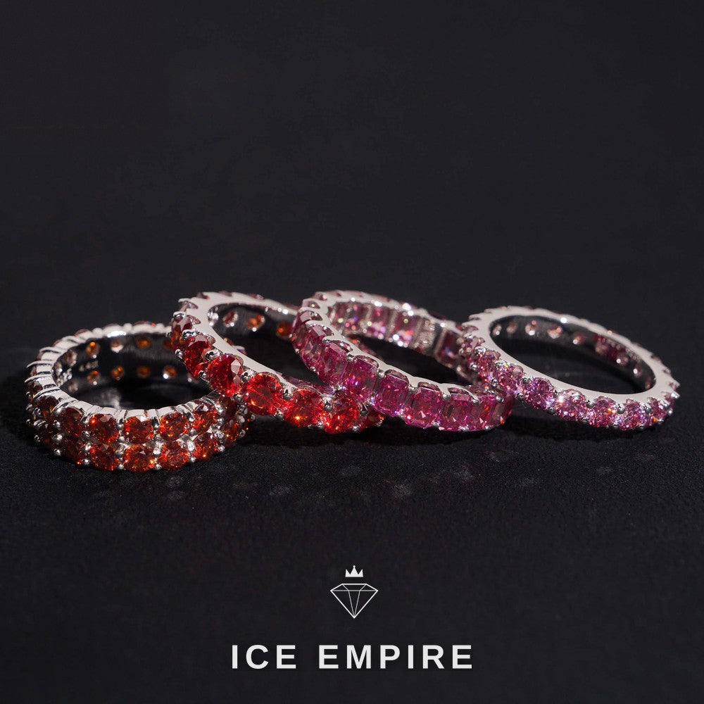 Iced Out Rose Gold Plated Moissanite Ring